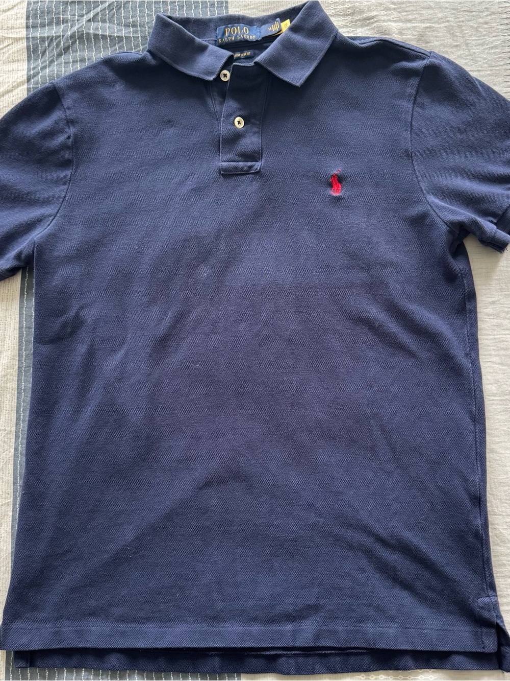 Polo by Ralph Lauren Navy Short-Sleeve Polo with Red Pony